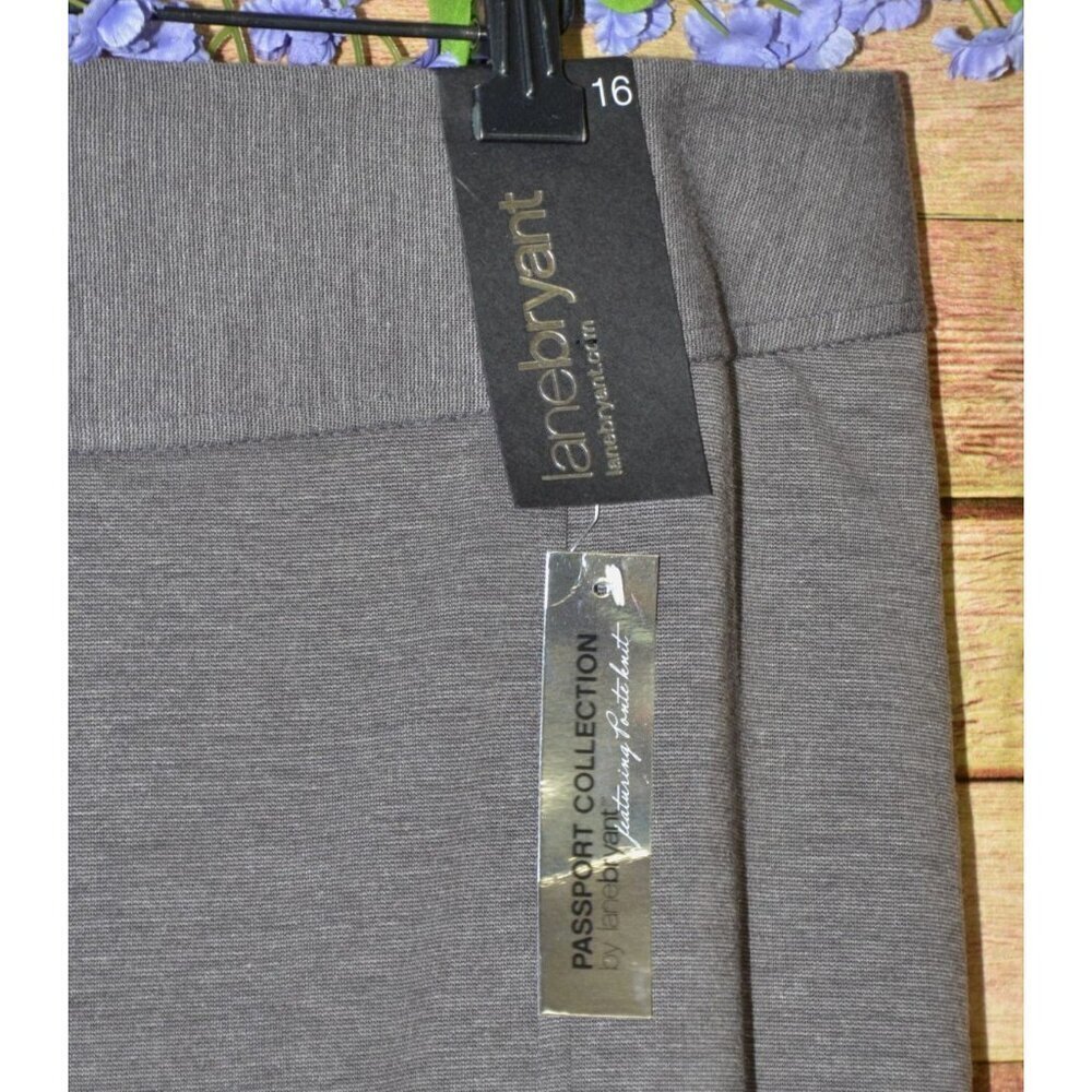 NWT Lane Bryant Ponte Knit Ladies Gray Knee Length Pencil Skirt Size 16 Career - Picture 2 of 8
